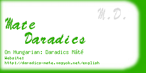 mate daradics business card
